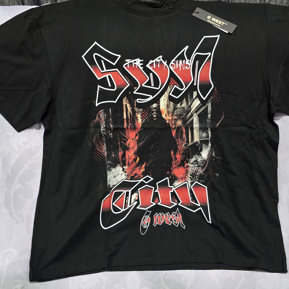 G West Black T Shirt 4XL New